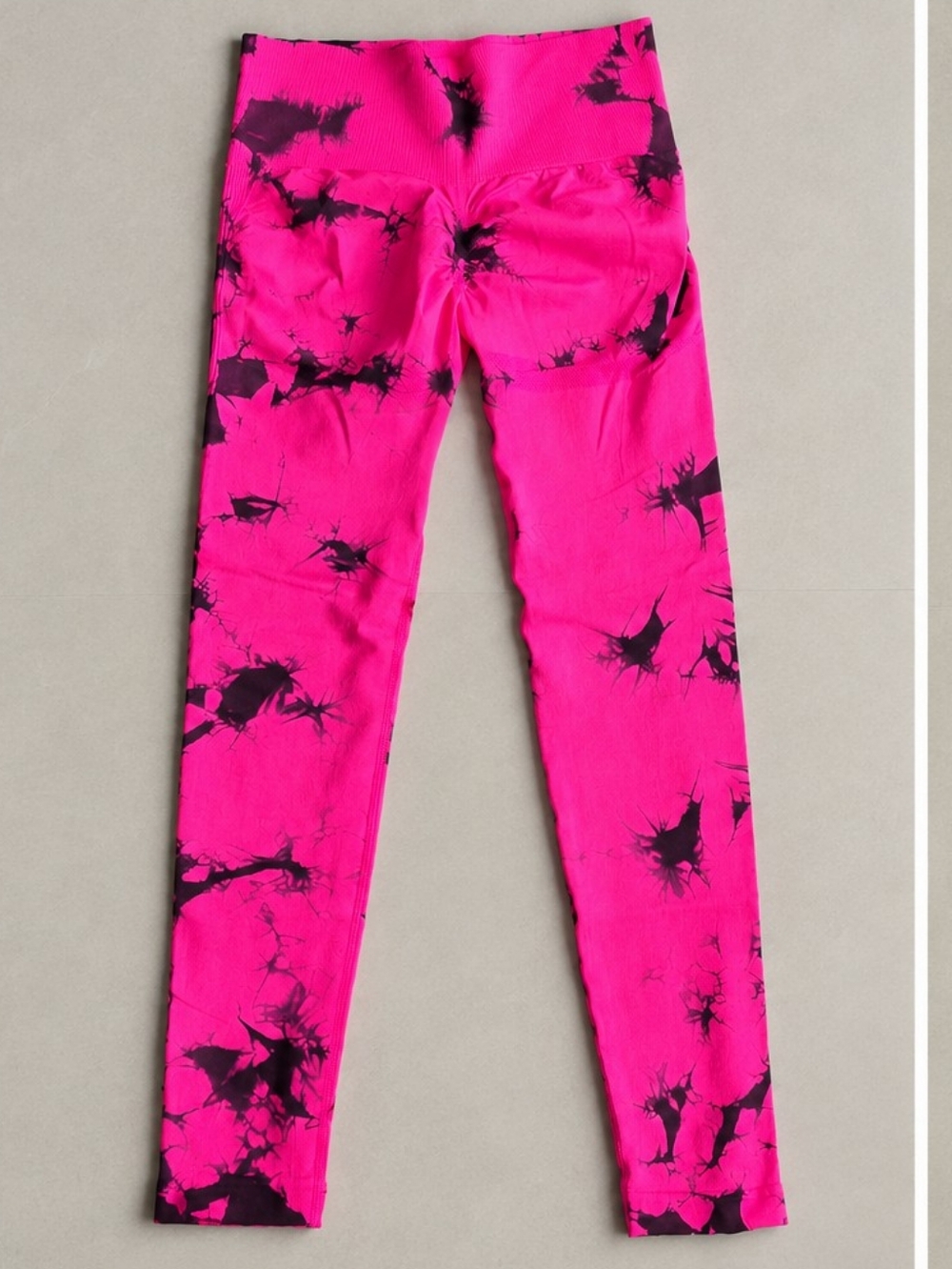 High-Waist Tie-Dye Active Leggings - Pink